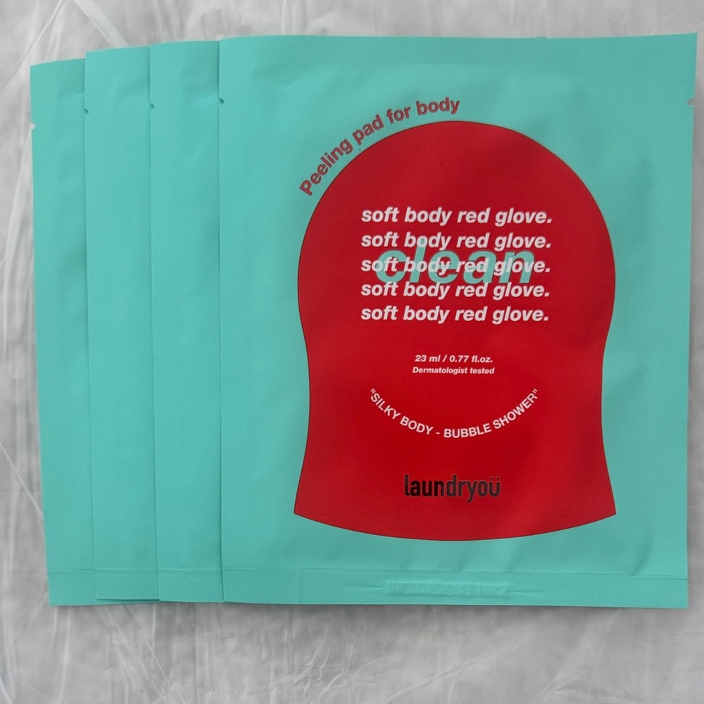 Laundryou Exfoliating Soft Body Peeling Pad, Korean Skincare - Pack of 4, New